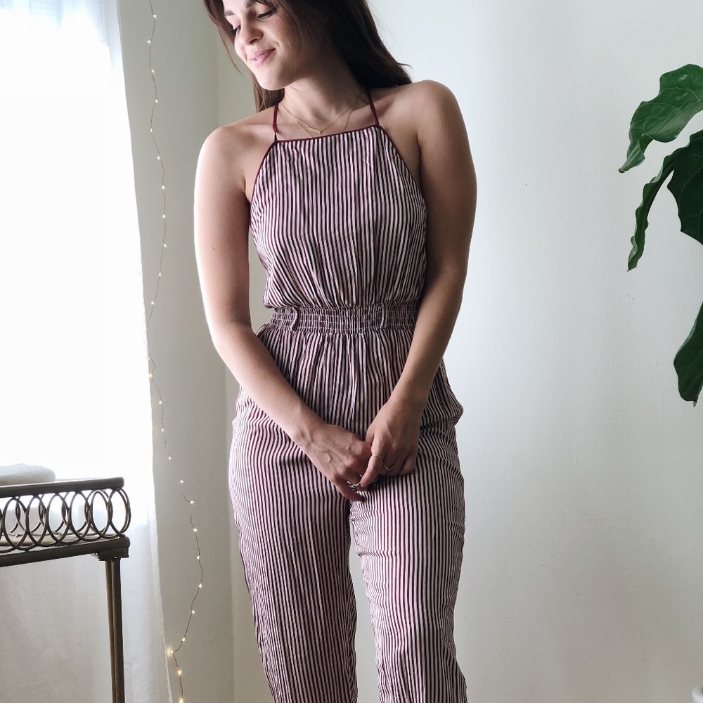 Urban Outfitters Striped Jumpsuit